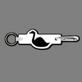 Key Clip W/ Key Ring & Swan (Silhouette) Key Tag